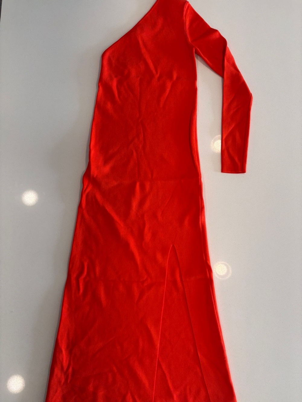 Zara One-Shoulder Scarlet Red Maxi Dress